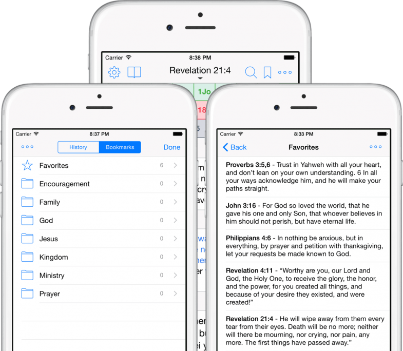 History and Bookmarks Equipd Bible